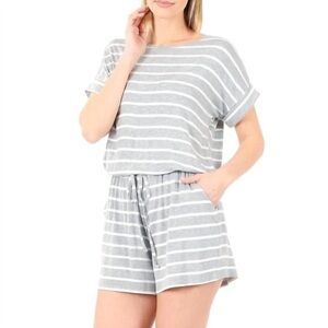 Zenana Striped Romper